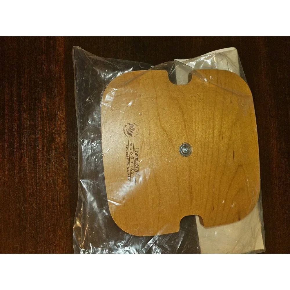 Longaberger Coaster Tote Tarragon WoodCrafts Lid - Warm Brown NEW